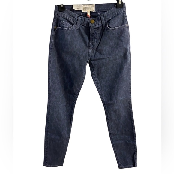 Current/Elliott Denim - Current Elliott the stiletto grey leopard print skinny jeans Sz 24 Women NWT